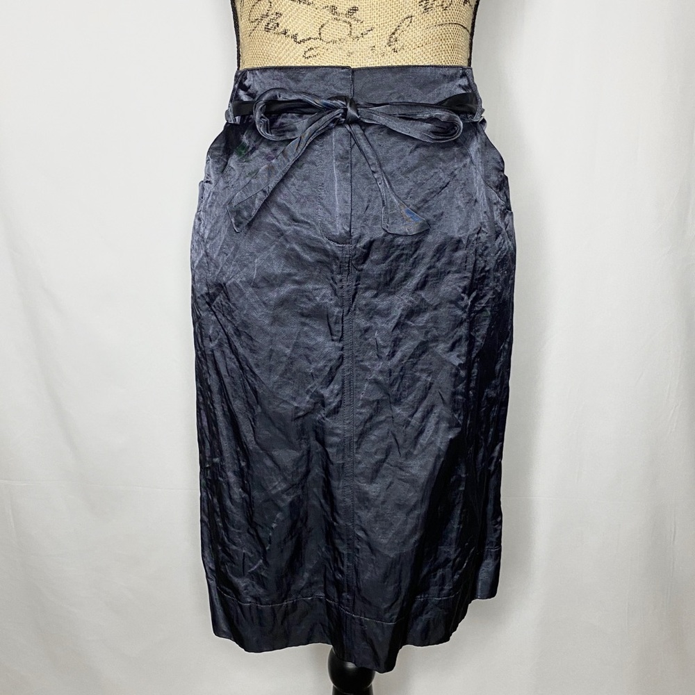 Eileen Fisher Gray Black Metallic Pencil Skirt